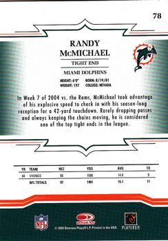 2005 Donruss Throwback Threads #78 Randy McMichael Back