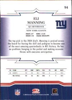 2005 Donruss Throwback Threads #94 Eli Manning Back