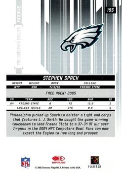 2005 Leaf Rookies & Stars Longevity #195 Stephen Spach Back