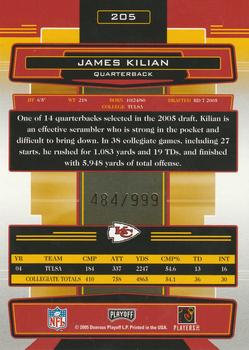 2005 Playoff Absolute Memorabilia #205 James Kilian Back