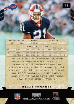 2005 Playoff Honors #13 Willis McGahee Back