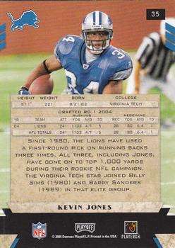 2005 Playoff Honors #35 Kevin Jones Back