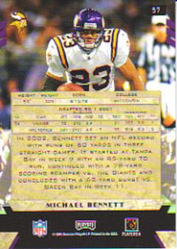 2005 Playoff Honors #57 Michael Bennett Back