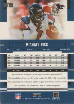 2005 Playoff Prestige #5 Michael Vick Back
