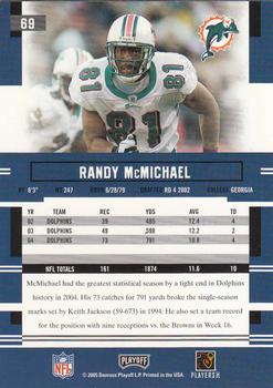 2005 Playoff Prestige #69 Randy McMichael Back