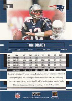 2005 Playoff Prestige #79 Tom Brady Back