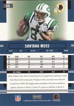 2005 Playoff Prestige #96 Santana Moss Back