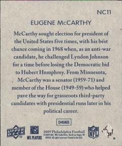 2009 Philadelphia - National Chicle #NC11 Eugene McCarthy Back