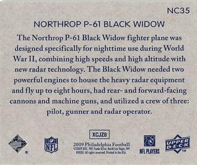 2009 Philadelphia - National Chicle #NC35 Northrop P-61 Black Widow Back