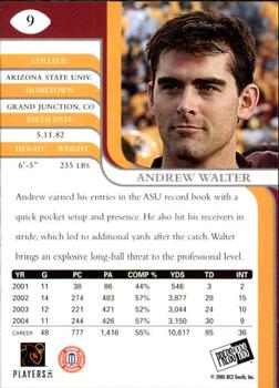 2005 Press Pass SE #9 Andrew Walter Back