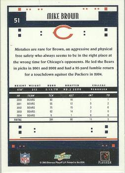 2005 Score #51 Mike Brown Back