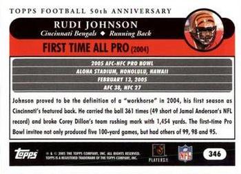 2005 Topps #346 Rudi Johnson Back