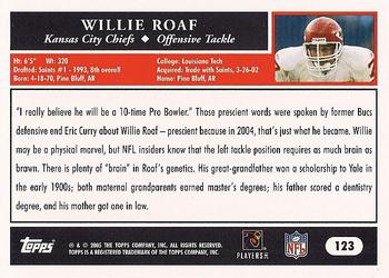 2005 Topps #123 Willie Roaf Back