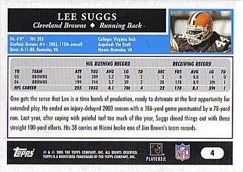 2005 Topps #4 Lee Suggs Back