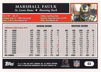 2005 Topps #52 Marshall Faulk Back