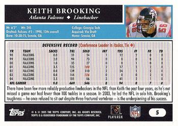 2005 Topps #5 Keith Brooking Back