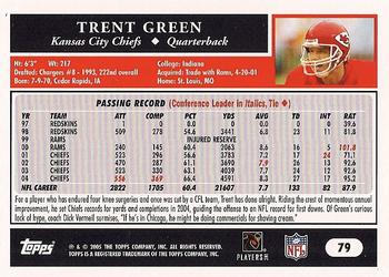 2005 Topps #79 Trent Green Back