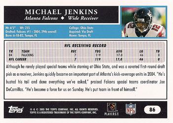 2005 Topps #86 Michael Jenkins Back