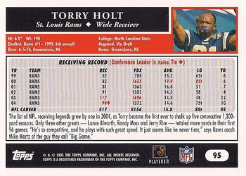 2005 Topps #95 Torry Holt Back