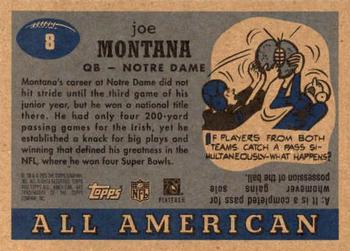 2005 Topps All American #8 Joe Montana Back