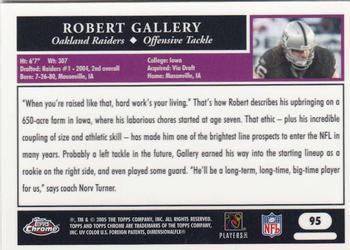 2005 Topps Chrome #95 Robert Gallery Back
