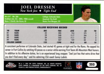 2005 Topps Chrome #253 Joel Dreessen Back