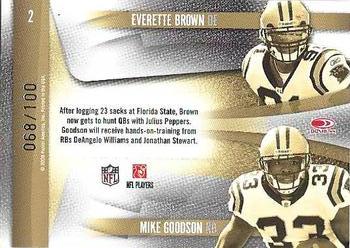 2009 Playoff Contenders - Draft Class Gold #2 Everette Brown / Mike Goodson Back
