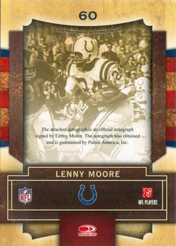 2009 Playoff Contenders - Legendary Contenders Autographs #60 Lenny Moore Back