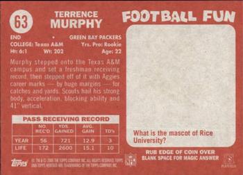 2005 Topps Heritage #63 Terrence Murphy Back