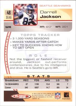 2005 Topps Total #48 Darrell Jackson Back