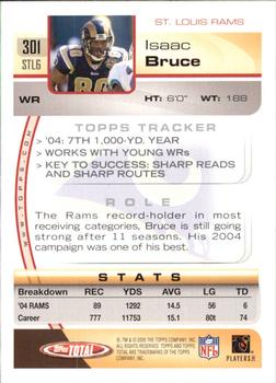 2005 Topps Total #301 Isaac Bruce Back