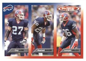 2005 Topps Total #360 Coy Wire / Rashad Baker / Lawyer Milloy Front