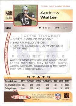 2005 Topps Total #488 Andrew Walter Back