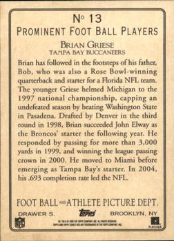 2005 Topps Turkey Red #13 Brian Griese Back