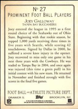 2005 Topps Turkey Red #27 Joey Galloway Back