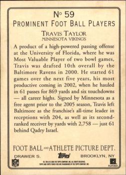 2005 Topps Turkey Red #59 Travis Taylor Back