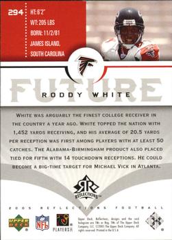 2005 Upper Deck Reflections #294 Roddy White Back