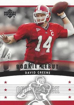 2005 Upper Deck Rookie Debut #103 David Greene Front