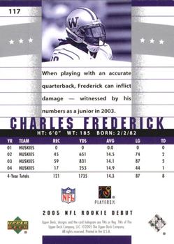 2005 Upper Deck Rookie Debut #117 Charles Frederick Back