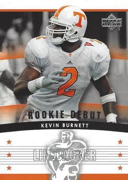 2005 Upper Deck Rookie Debut #168 Kevin Burnett Front