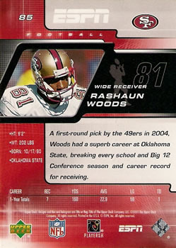 2005 Upper Deck ESPN #85 Rashaun Woods Back