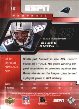 2005 Upper Deck ESPN #15 Steve Smith Back