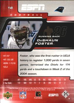 2005 Upper Deck ESPN #16 DeShaun Foster Back