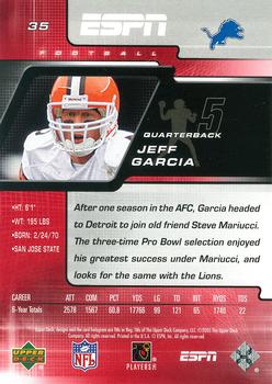 2005 Upper Deck ESPN #35 Jeff Garcia Back