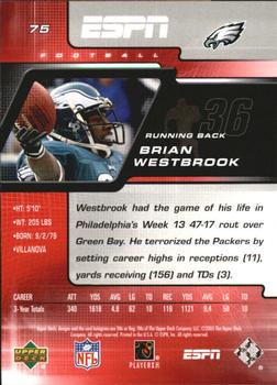 2005 Upper Deck ESPN #75 Brian Westbrook Back