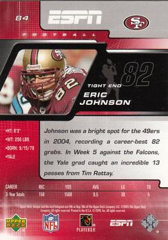 2005 Upper Deck ESPN #84 Eric Johnson Back