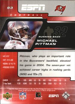 2005 Upper Deck ESPN #93 Michael Pittman Back