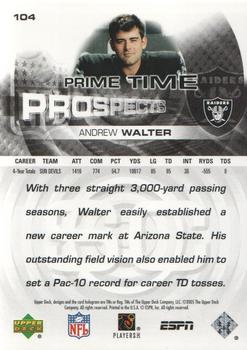 2005 Upper Deck ESPN #104 Andrew Walter Back