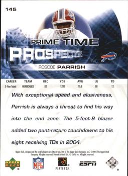 2005 Upper Deck ESPN #145 Roscoe Parrish Back