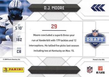 2009 Playoff Prestige - NFL Draft #29 D.J. Moore Back